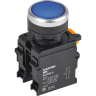 Кнопка IEK MASTER MI-BT60-11-3-22-K07 d=22мм 1NO+1NC синяя MI-BT60-11-33-22-K07