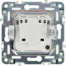 Розетка IEK SKANDY SK-R01Bl без заземления с защитными шторками 10А черный SK-R13-10-K02